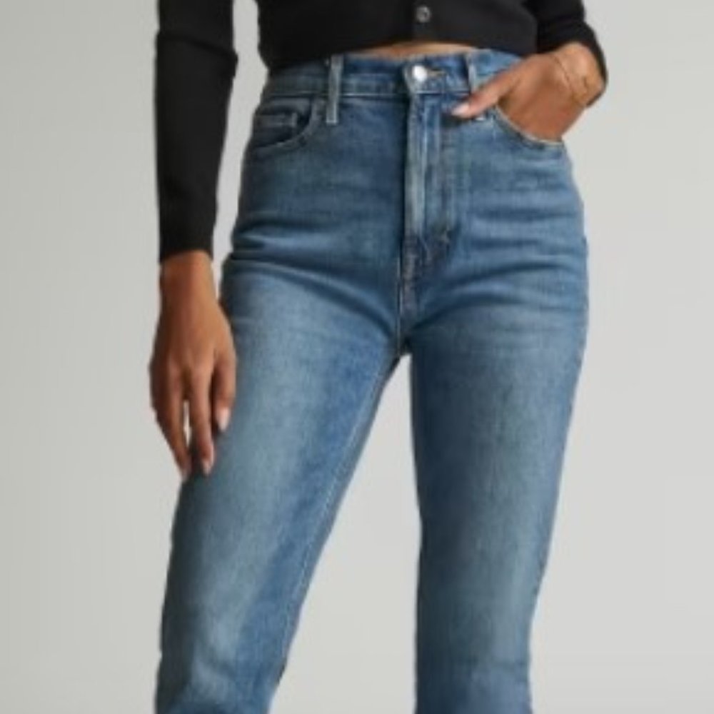Everlane The Cheeky Straight Leg Jean Worn In Blue Size 29 Tall